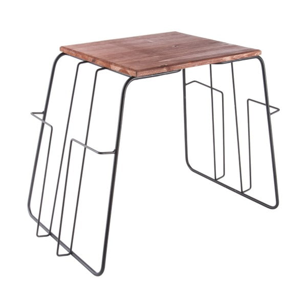 Odkladací stolík s možnosťou uloženia časopisov Leitmotiv Wired-image-1