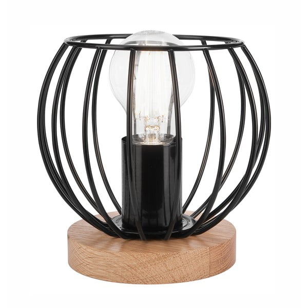 Čierna stolová lampa, výška 16 cm Timo - LAMKUR