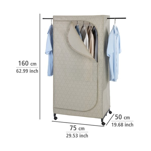 Béžová látková šatníková skriňa 75x160 cm Balance – Wenko-image-1