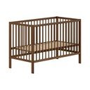 Hnedá postieľka z bukového dreva s nastaviteľnou výškou 60x120 cm Dino – Vipack