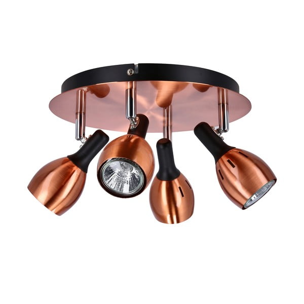 Stropné svietidlo v medenej farbe s kovovým tienidlom 35x35 cm Cross – Candellux Lighting