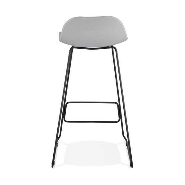 Sivá barová stolička s čiernymi nohami Kokoon Slade, výška sedu 76 cm-image-4