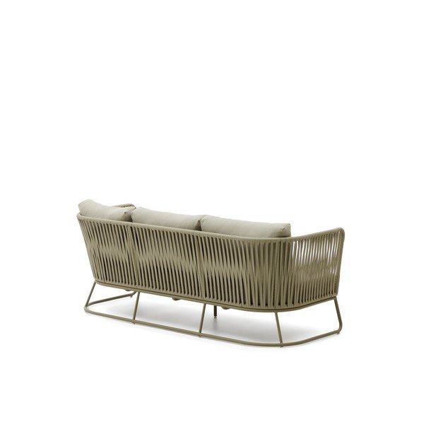 Kaki oceľová záhradná pohovka Saconca – Kave Home-image-2