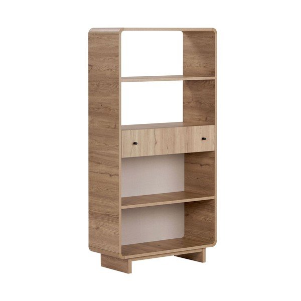 Knižnica v dekore duba v svetlo prírodnej farbe 78x153x34 cm Senza – Nordure