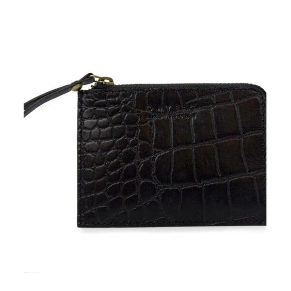 Čierna kožená peňaženka na drobné O My Bag Luxury