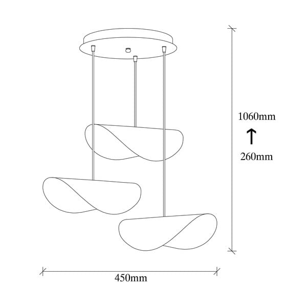 Závesné svietidlo v čiernej a zlatej farbe s kovovým tienidlom ø 45 cm Sivani – Opviq lights-image-4