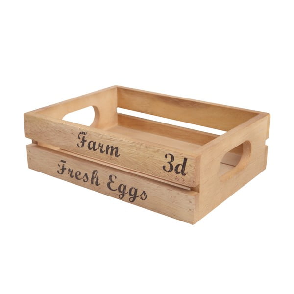 Drevená akáciová prepravka T&G Woodware Baroque Fresh Eggs