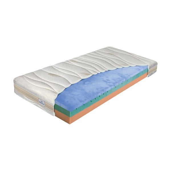 Stredne tvrdý/mäkký penový obojstranný matrac 200x200 cm BIOGREEN stretch  T3  – Materasso-image-1