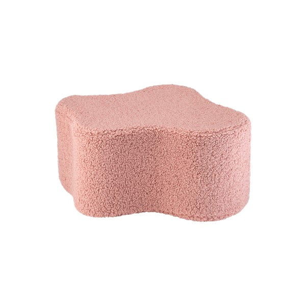 Ružový detský puf z textílie buklé Cloud – Wigiwama