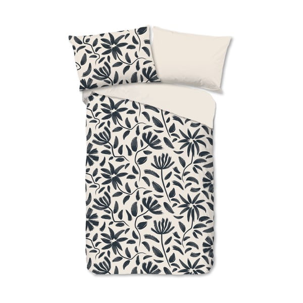 Čierne/béžové bavlnené obliečky na jednolôžko 140x200 cm Emilia – Good Morning