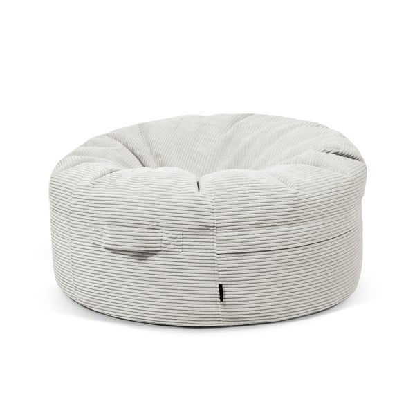 Krémový menčestrový sedací vak Roll 105 – SLOWDOWN