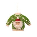Textilná ručne vyrobená vianočná ozdoba 12 cm Santa Jumper – Sass & Belle