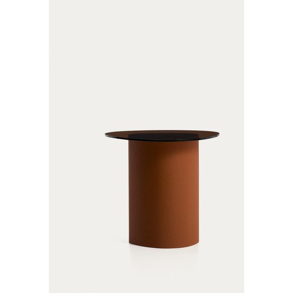 Odkladací stolík so sklenenou doskou 47x48 cm Olir – Kave Home-image-4