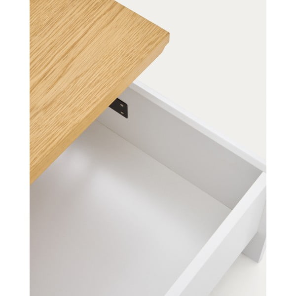Konferenčný stolík v dekore duba v bielo–prírodnej farbe 60x110 cm Abilen – Kave Home-image-4