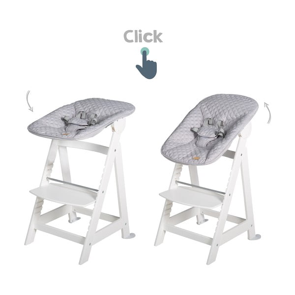 Biela jedálenská stolička Grow-Along – Roba-image-4