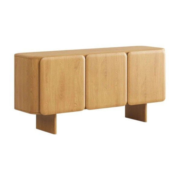 Komoda z dubového dreva v prírodnej farbe 160x76x45 cm Charlotte – Micadoni 