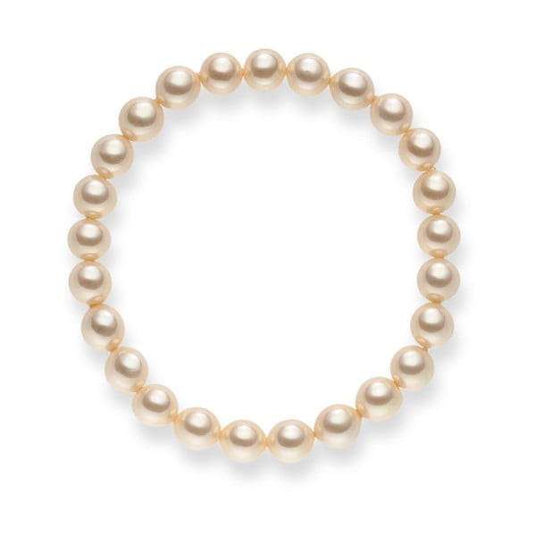 Svetložltý perlový náramok Pearls of London Mystic, dĺžka 19 cm