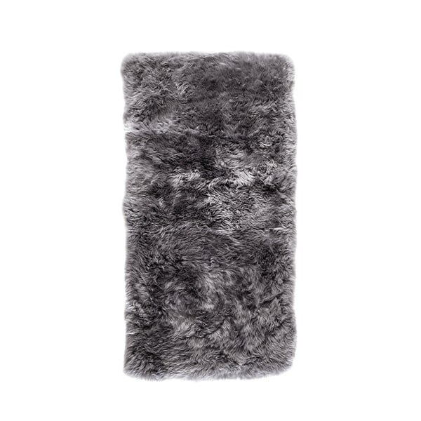 Sivý koberec z ovčej kožušiny Royal Dream Zealand, 140 × 70 cm