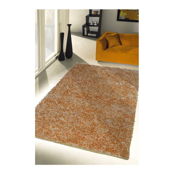 Žltý koberec Webtappeti Shaggy, 75 x 155 cm
