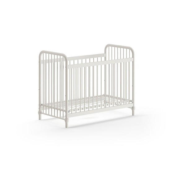 Biela kovová postieľka 60x120 cm BRONXX – Vipack-image-2