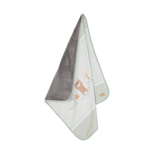 Svetlozelená detská deka z mikroplyšu 80x80 cm Woodland Buddies – Roba-image-1