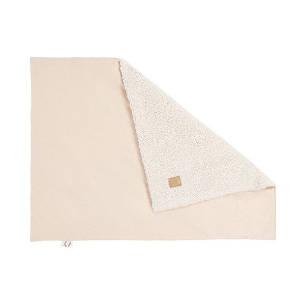 Krémová detská deka s baránkom 100x77 cm – Meowbaby-image-1