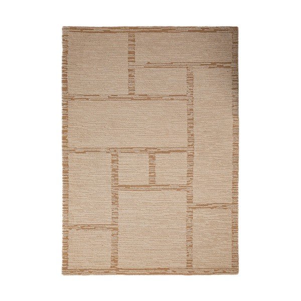 Ručne tkaný vlnený koberec v prírodnej farbe 200x290 cm Harris Modula Wool – Flair Rugs