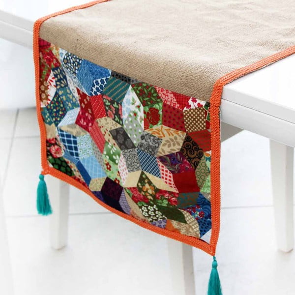 Behúň na stôl Mode, 35 x 140 cm, motív patchworku