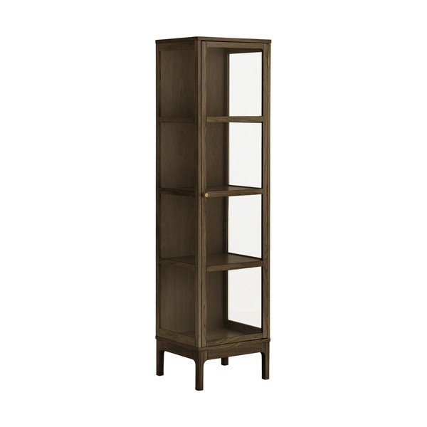 Tmavohnedá vitrína v dekore duba 47x180x40 cm Zamora – House Nordic