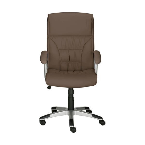 Hnedá kancelárska stolička z imitácie kože Flori – Støraa-image-1