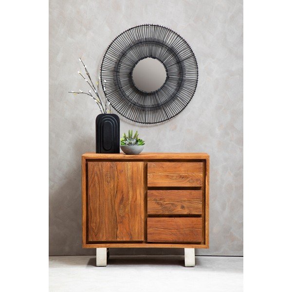 Komoda z masívu akácie v tmavo prírodnej farbe 92x82x40 cm Simla – Premier Housewares-image-4