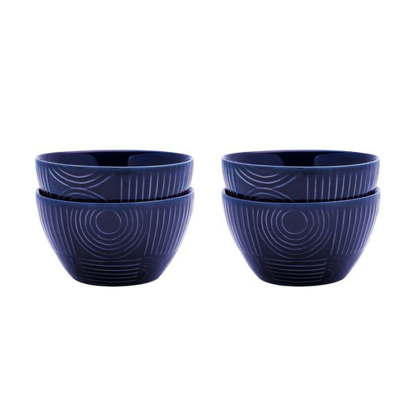 Tmavomodré keramické misky v súprave 4 ks 400 ml Arc – Maxwell & Williams