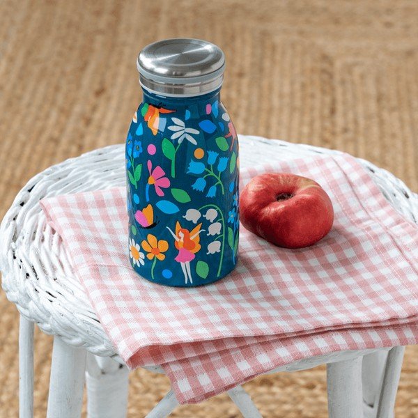 Modrá detská fľaša z nehrdzavejúcej ocele 250 ml Fairies in the Garden – Rex London-image-1