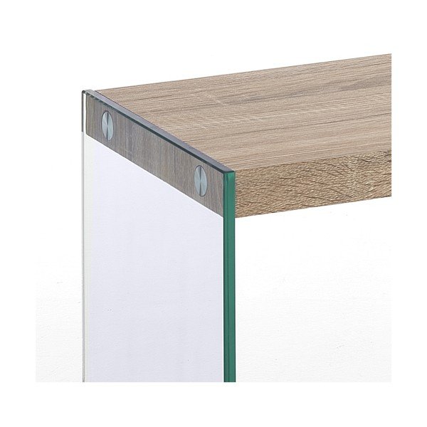 Sklenený TV stolík v prírodnej farbe 120x45x29,5 cm Nancy – Tomasucci-image-3