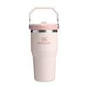 Svetloružová termoska z nehrdzavejúcej ocele 600 ml IceFlow™ Flip Straw 2.0 Tumbler Rose Quartz – Stanley