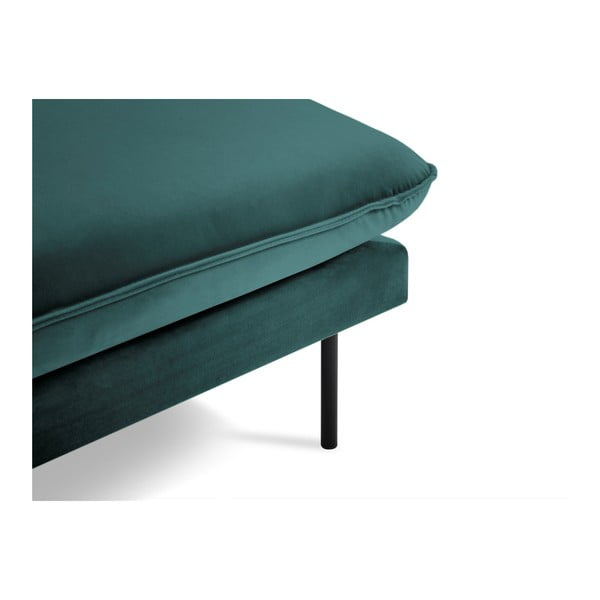 Petrolejovozelená zamatová leňoška Cosmopolitan Design Vienna, pravý roh-image-3