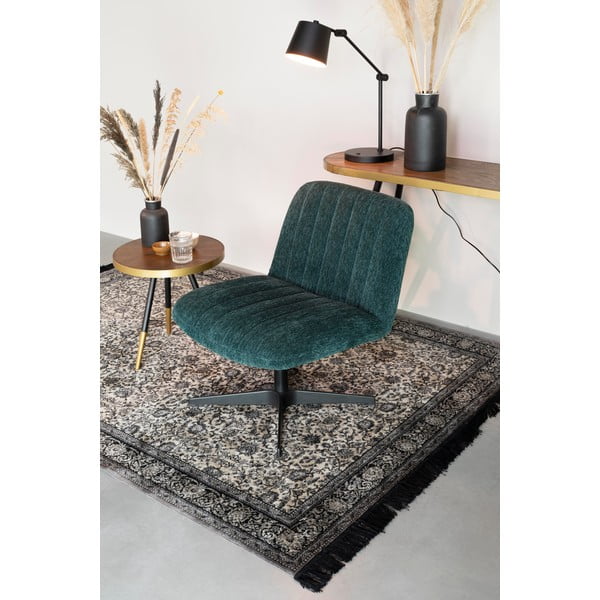 Čierna stolová lampa s kovovým tienidlom (výška 60 cm) Hajo – White Label-image-4