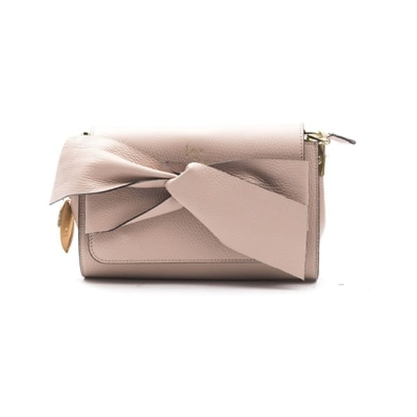 Ružovobéžová kožená kabelka f.e.v. by Francesca E. Versace Calima