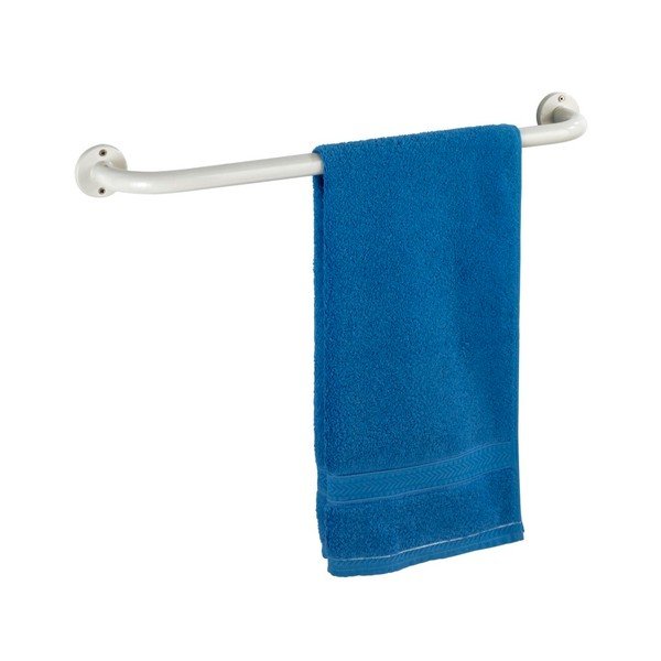 Biele nástenné držadlo do kúpeľne Wenko Basic, 60 cm-image-3