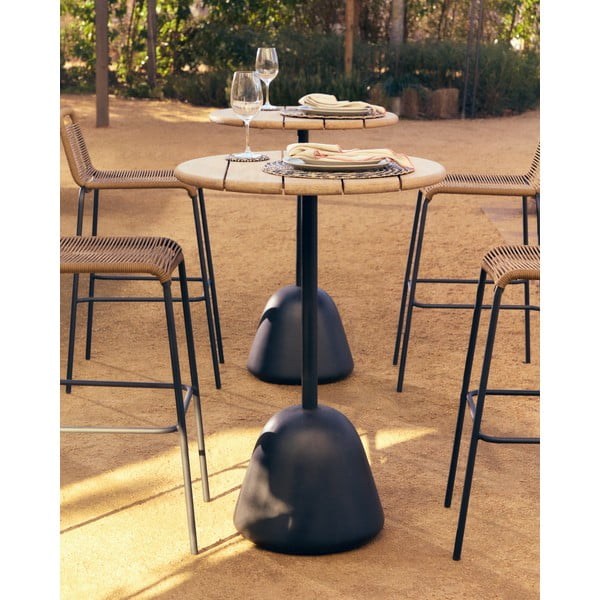 Okrúhly barový stôl s doskou z akácie ø 70 cm Saura – Kave Home-image-1