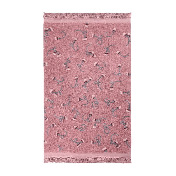 Ružový prateľný ručne tkaný bavlnený detský koberec 140x210 cm English Garden Ash Rose – Lorena Canals