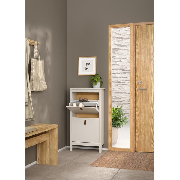 Sivobéžová výklopná skrinka na topánky Madrid – Tvilum-image-4