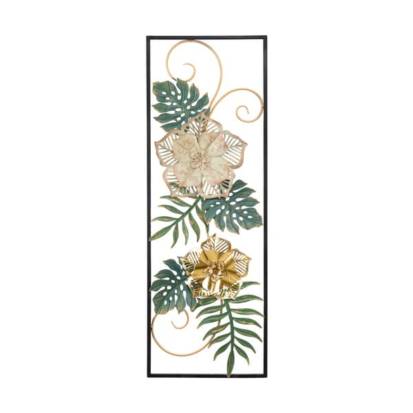 Kovová závesná dekorácia so vzorom kvetín Mauro Ferretti Campur -B-, 31 x 90 cm