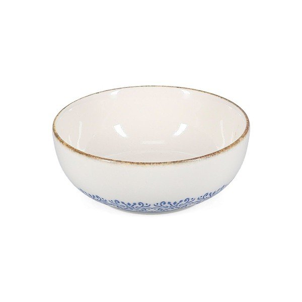 Biela/modrá porcelánová polievková miska 710 ml Azul – BonBistro
