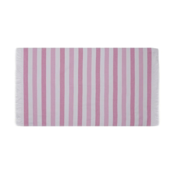 Ružové bavlnené plážové osušky v súprave 2 ks 70x140 cm Stripe – Foutastic