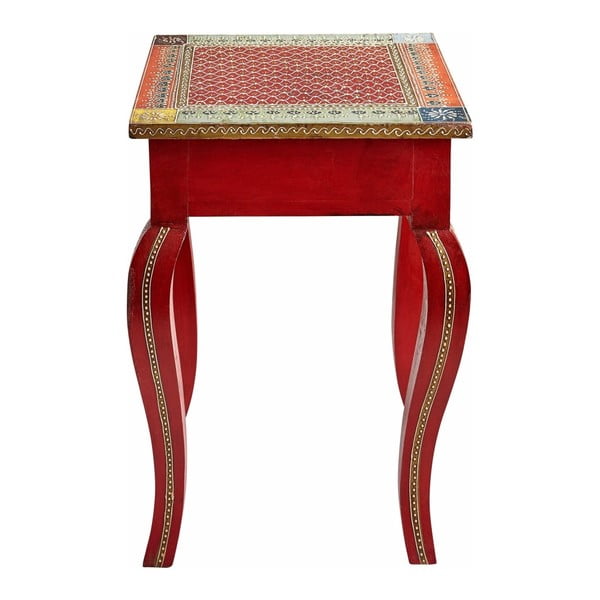 Červený odkladací stolík z mangového dreva Støraa Vito-image-1