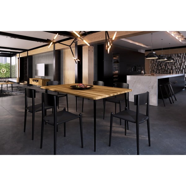 Jedálenský stôl z dubového dreva 200x90 cm Kula - The Beds-image-1