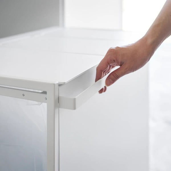 Biely kovový odpadkový kôš na triedený odpad Tower – YAMAZAKI-image-3