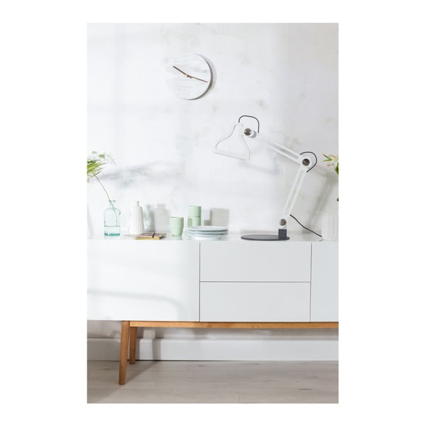 Biele nástenné mramorové hodiny Zuiver Marble Time-image-3