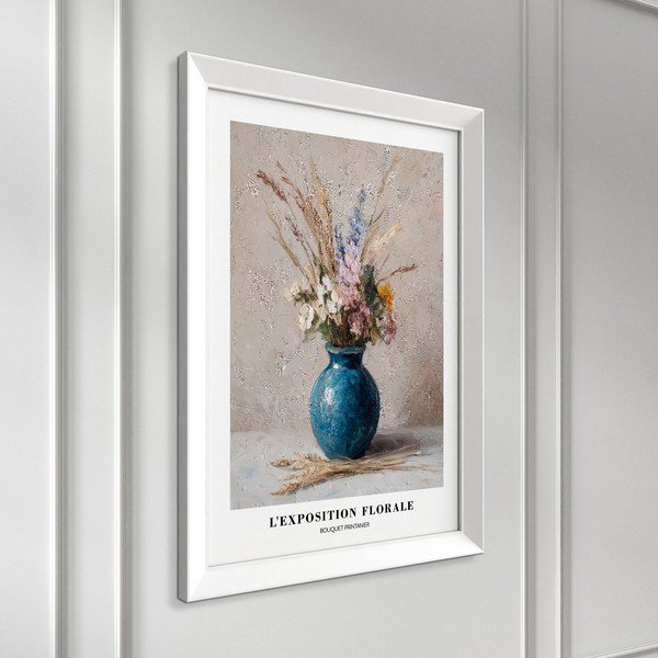 Tlačený obraz s rámom 56x75 cm Blue Vase – Styler-image-3